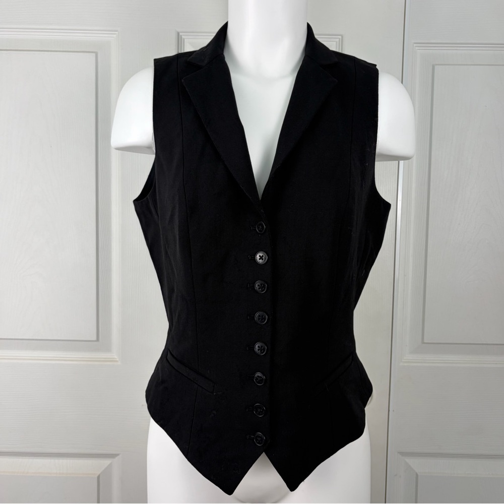 Lauren Ralph Lauren Black Wool Vest *flawed*